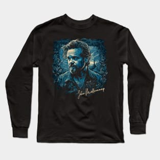 John J. Mellencamp --- Retro Fan Art Long Sleeve T-Shirt